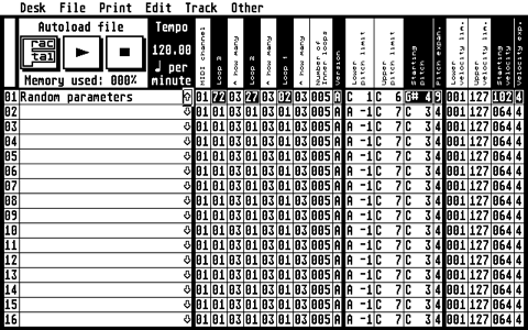 Main screen of Fractal Music on first loading
